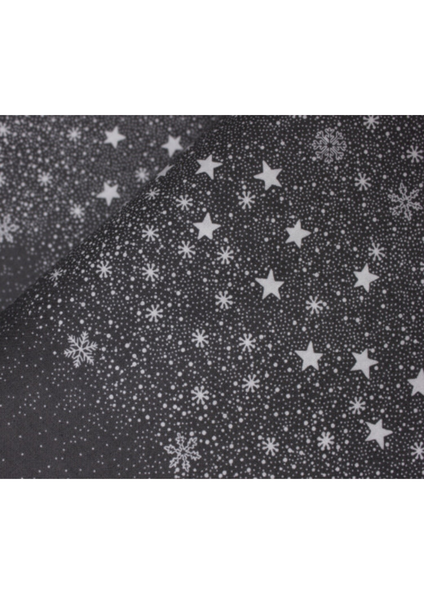 Stof Fabrics Snowhouse - Stars And Polarbears - Dark Grey
