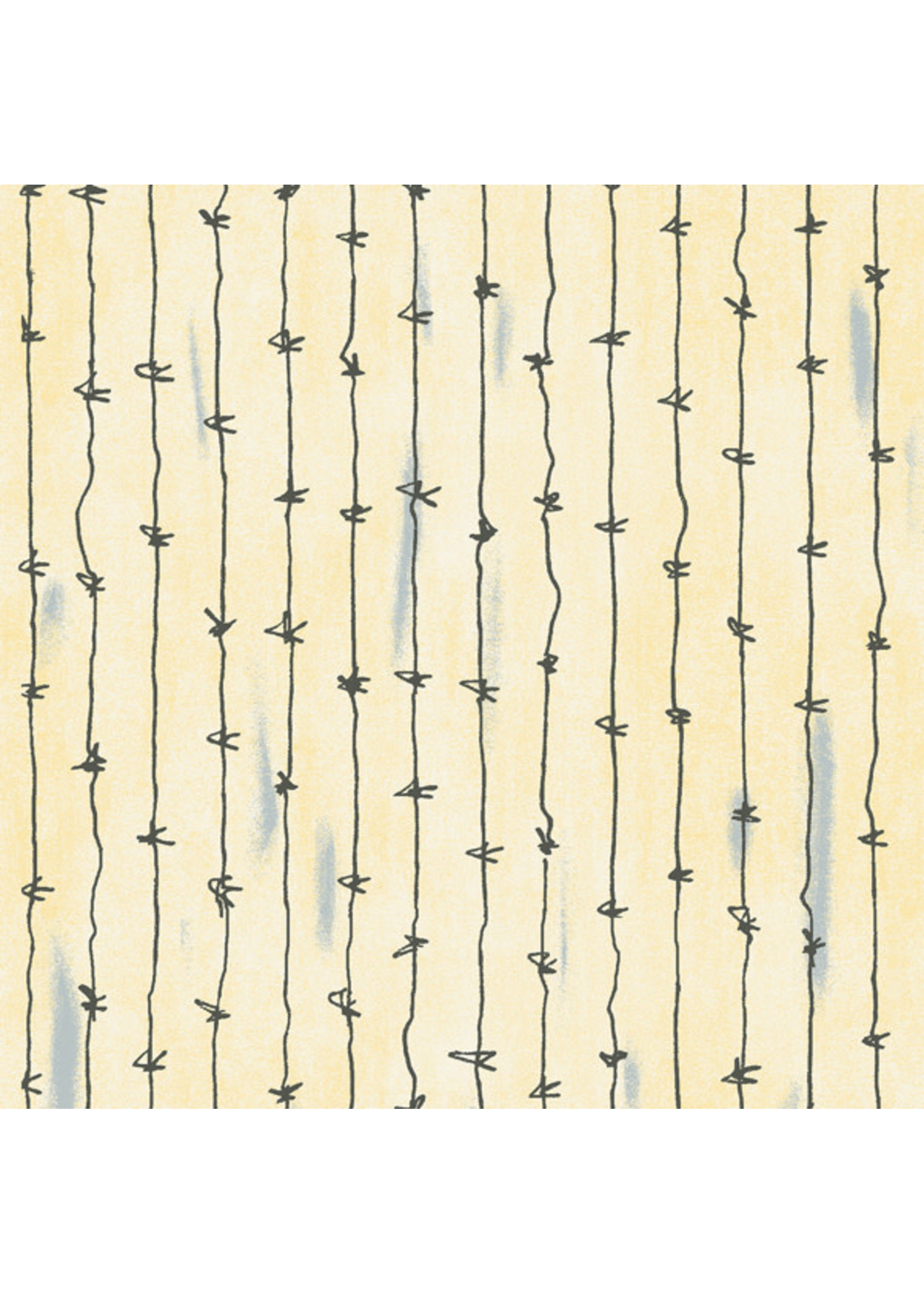 Windham Fabrics Yippie Yi Yo Ki Yay - Fencing Wire - Cream