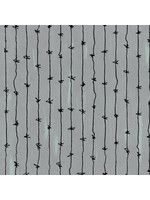 Windham Fabrics Yippie Yi Yo Ki Yay - Fencing Wire - Gray