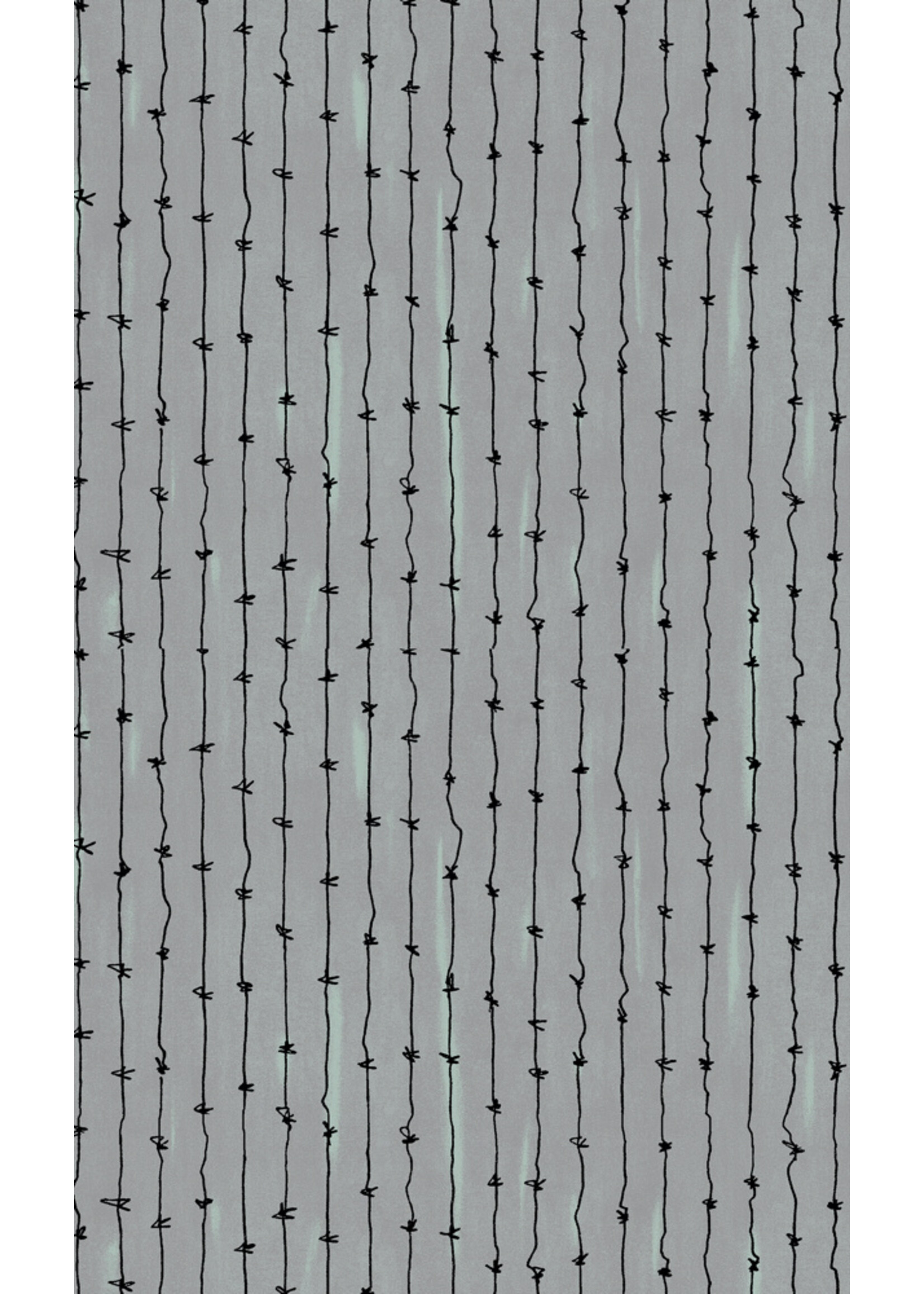 Windham Fabrics Yippie Yi Yo Ki Yay - Fencing Wire - Gray