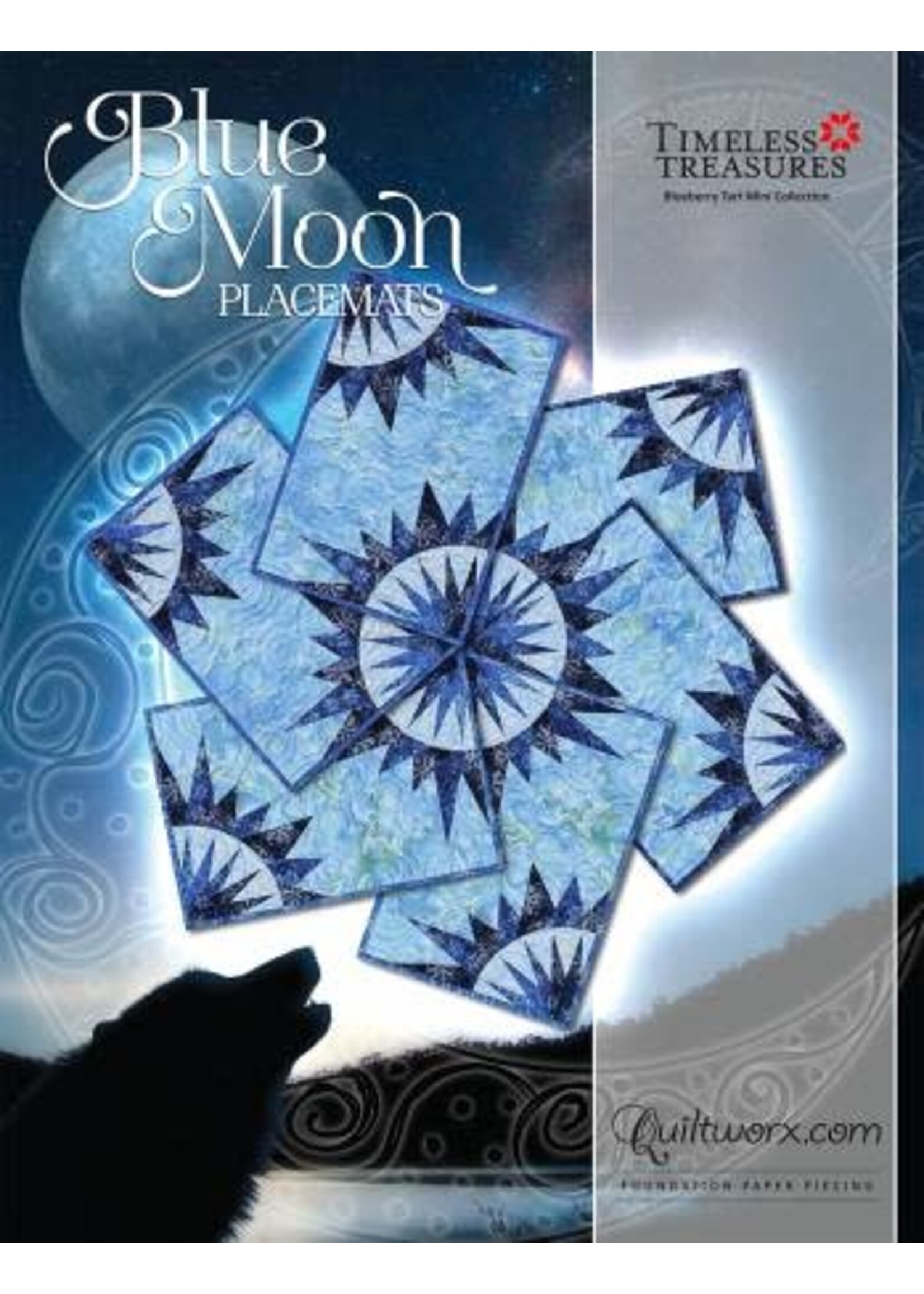 Timeless Treasures Blue Moon - Placemats - Patroon