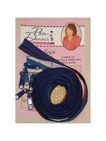 Pam Damour Zipper Tape - Navy - 3 Yards - ENR/N