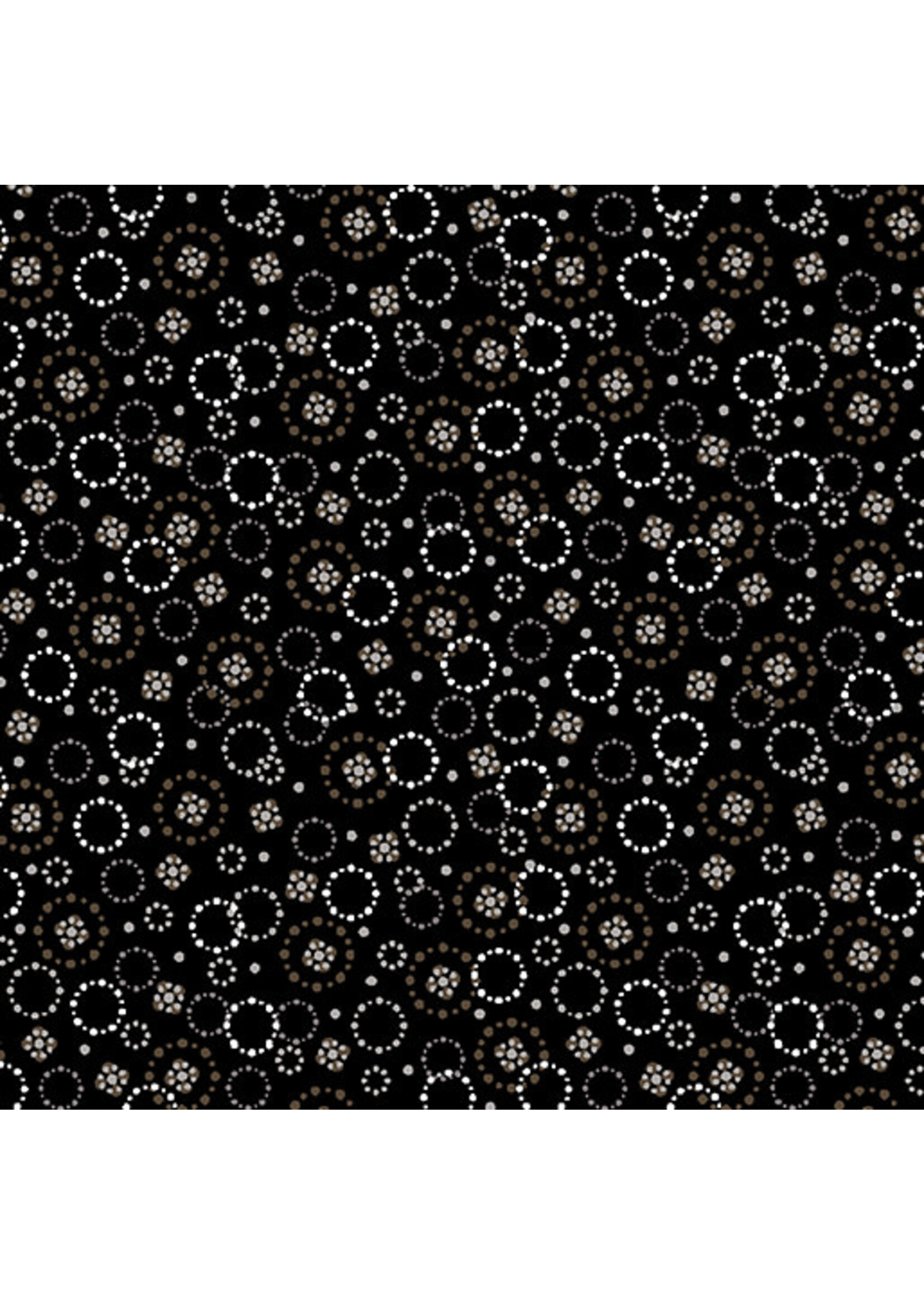 Benartex Studio Midnight Rhapsody - Ditzy Dots - Black - 7412