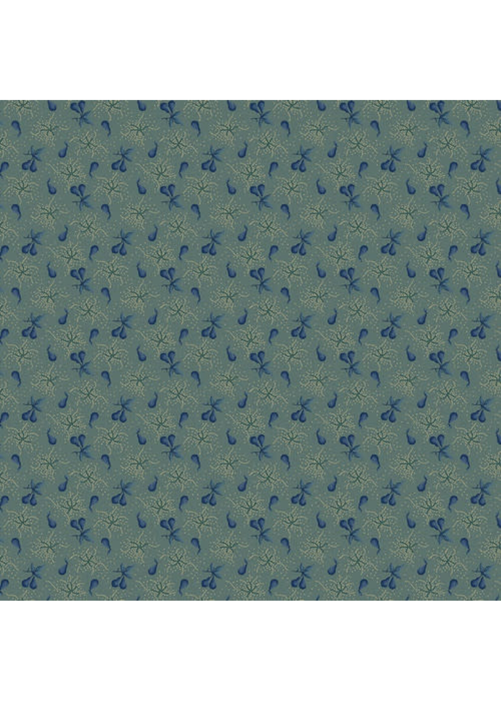 Henry Glass Fabrics Willow Hollow - Pear - Medium Blue