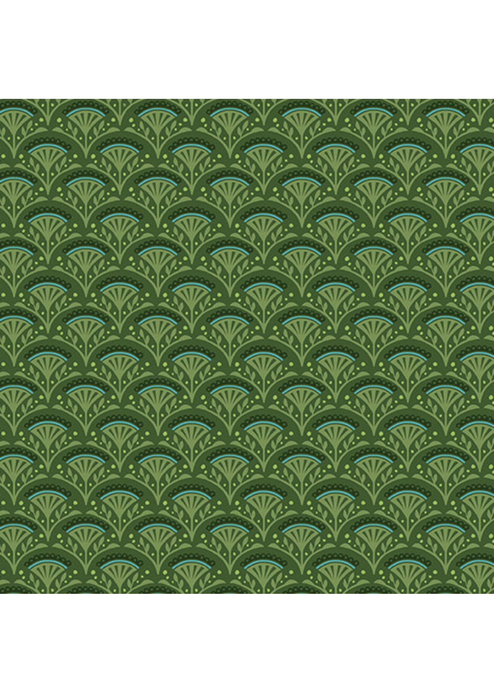 Benartex Studio Wander Lane - Blossom Scallop - Forest