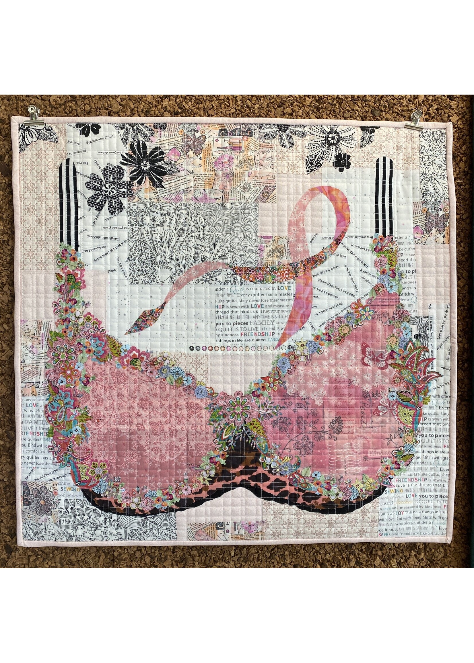 Laura Heine Stofpakket - Collage - Pretty in Pink - Inclusief patroon en stof