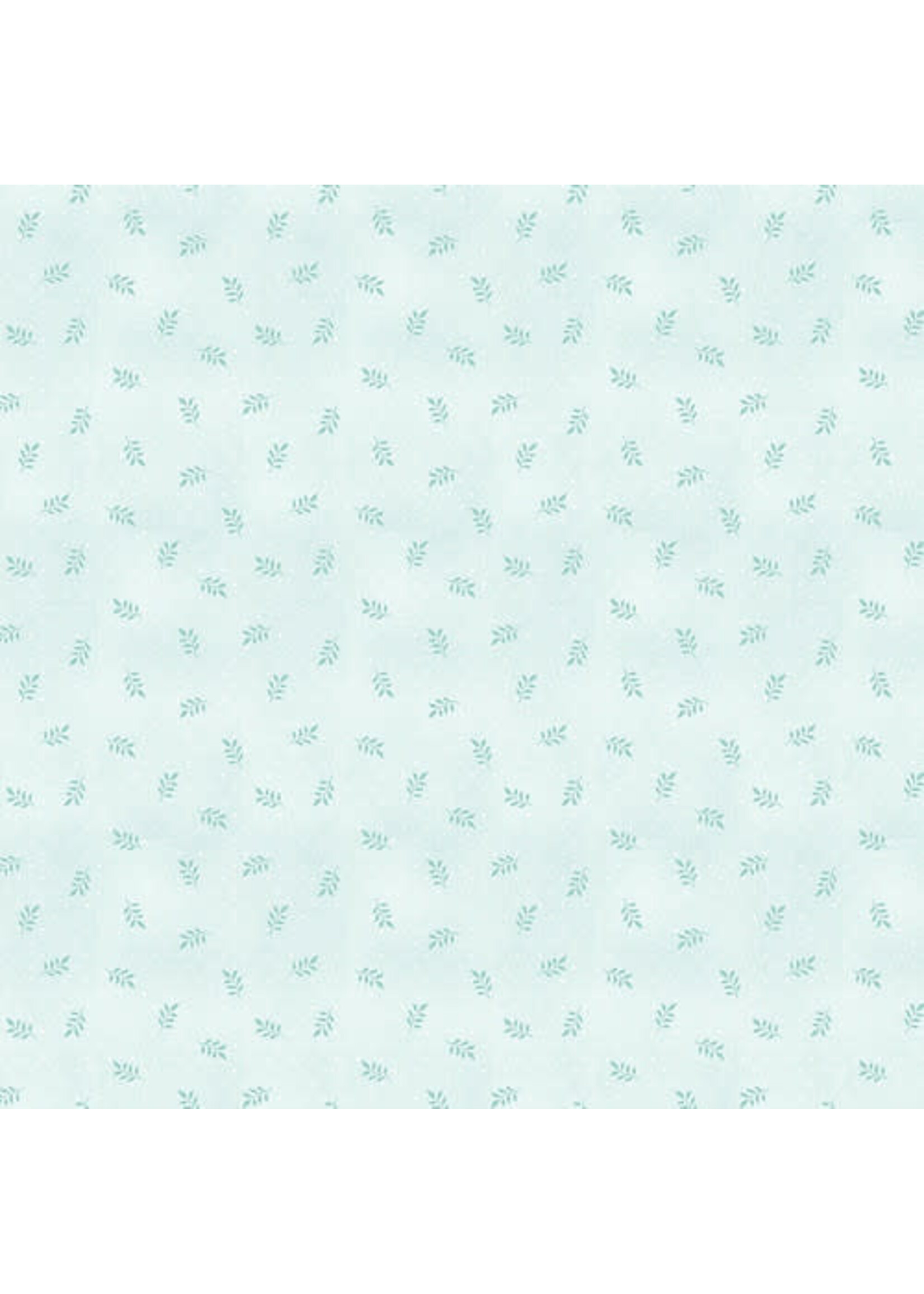 Henry Glass Fabrics Dorothy Jean s Flower Garden - Dots and Leaves - Blue - 680