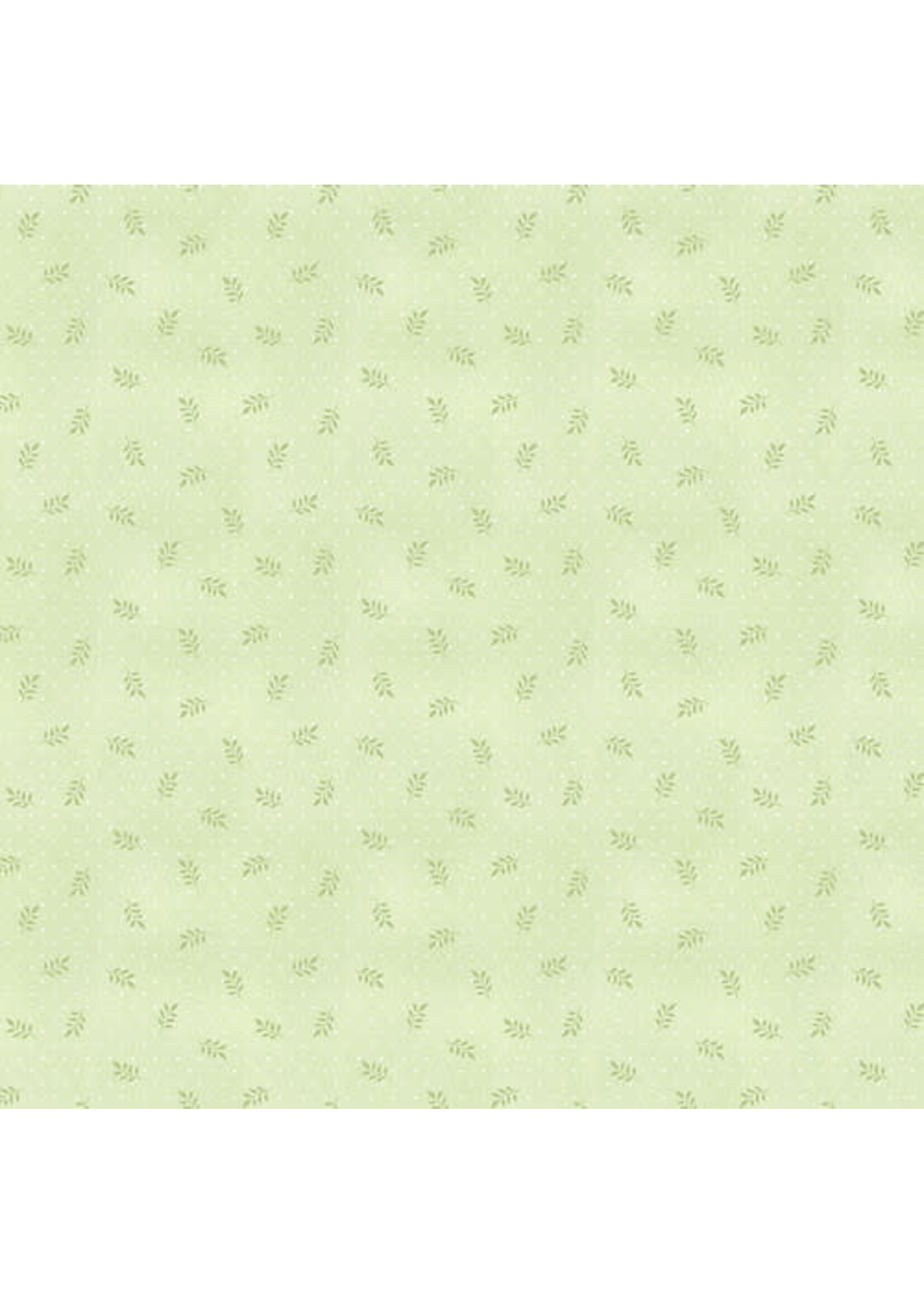 Henry Glass Fabrics Dorothy Jean s Flower Garden - Dots and Leaves - Green - 682