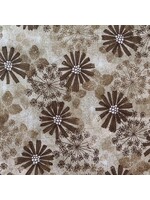 Stof Fabrics Keep Blooming - Flowers - Brown - 527