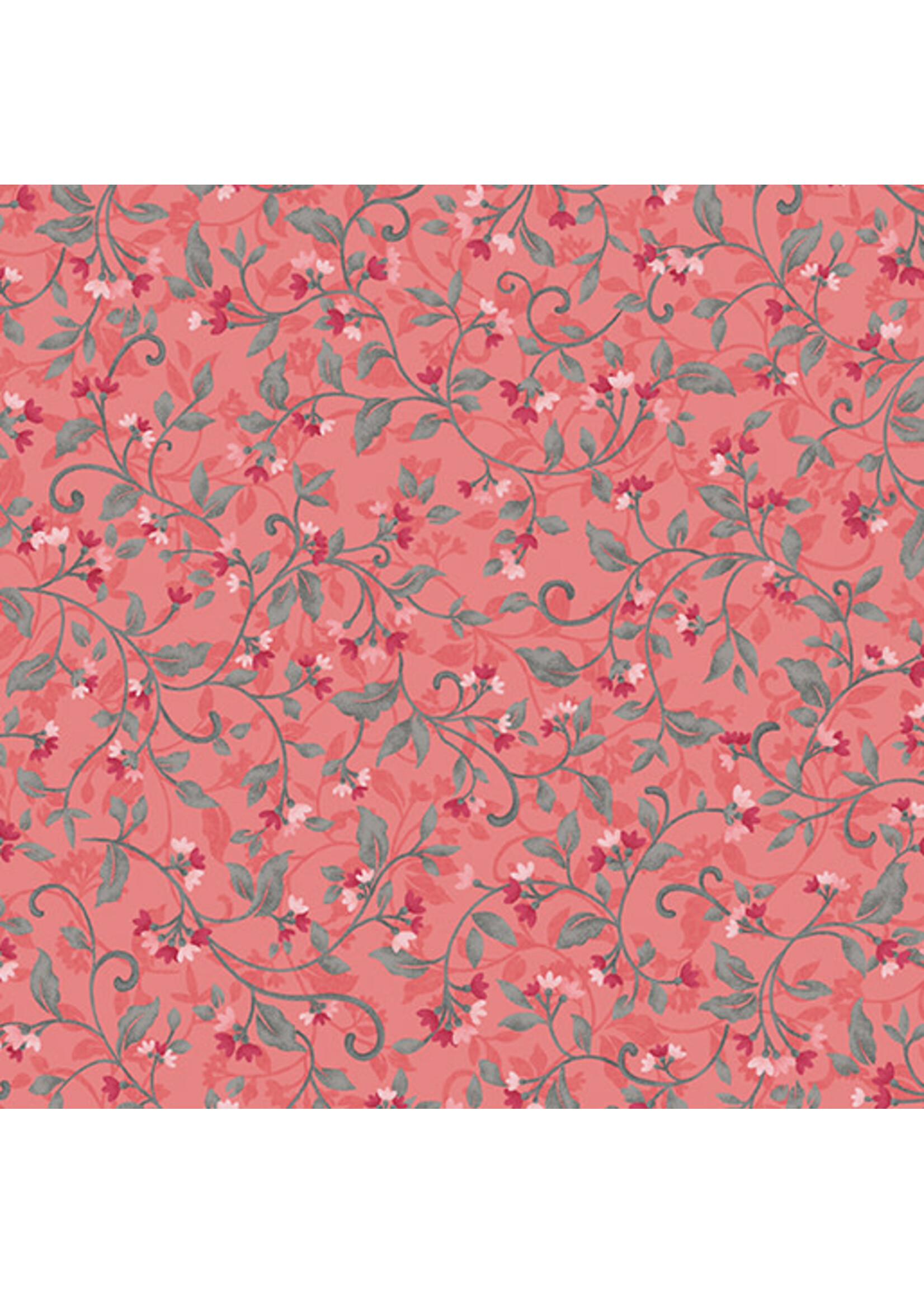 Benartex Studio Wander Lane - Snowdrop - Coral