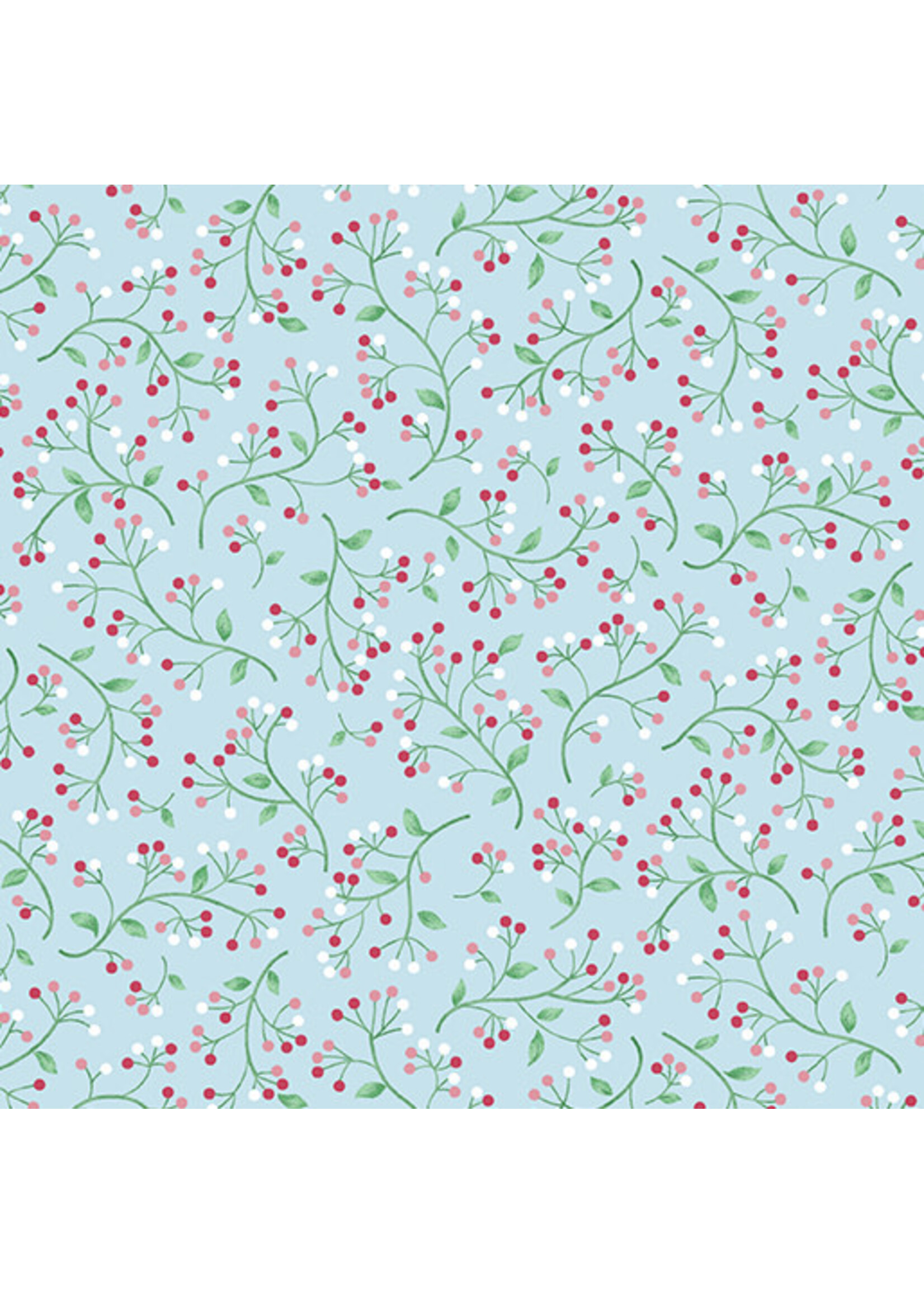 Benartex Studio Wander Lane - Winter Berry - Ice