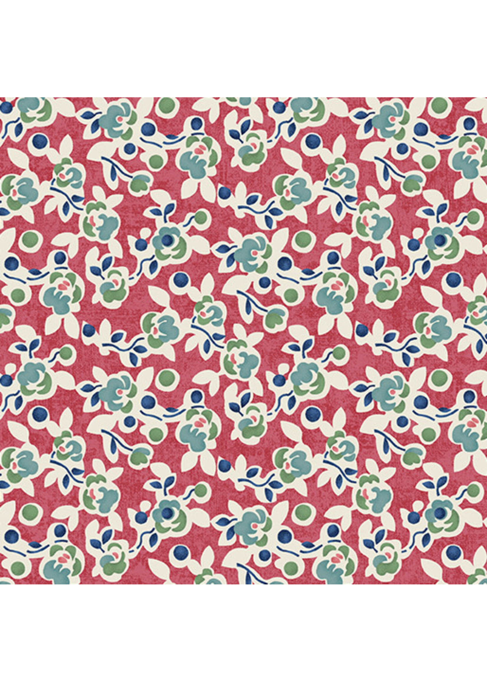 Benartex Studio Wander Lane - Posies - Salmon