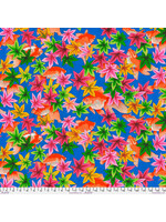Free Spirit Fabrics Temple Garden - Goldfish and Maple - Blue - 496