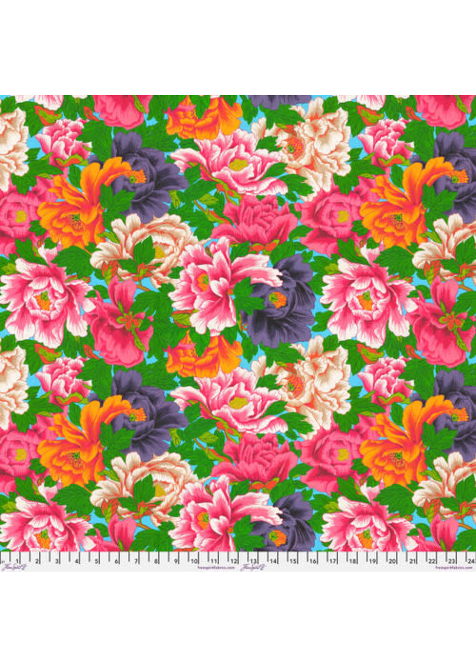 Free Spirit Fabrics Temple Garden - Peony Cascade - Multi - 502