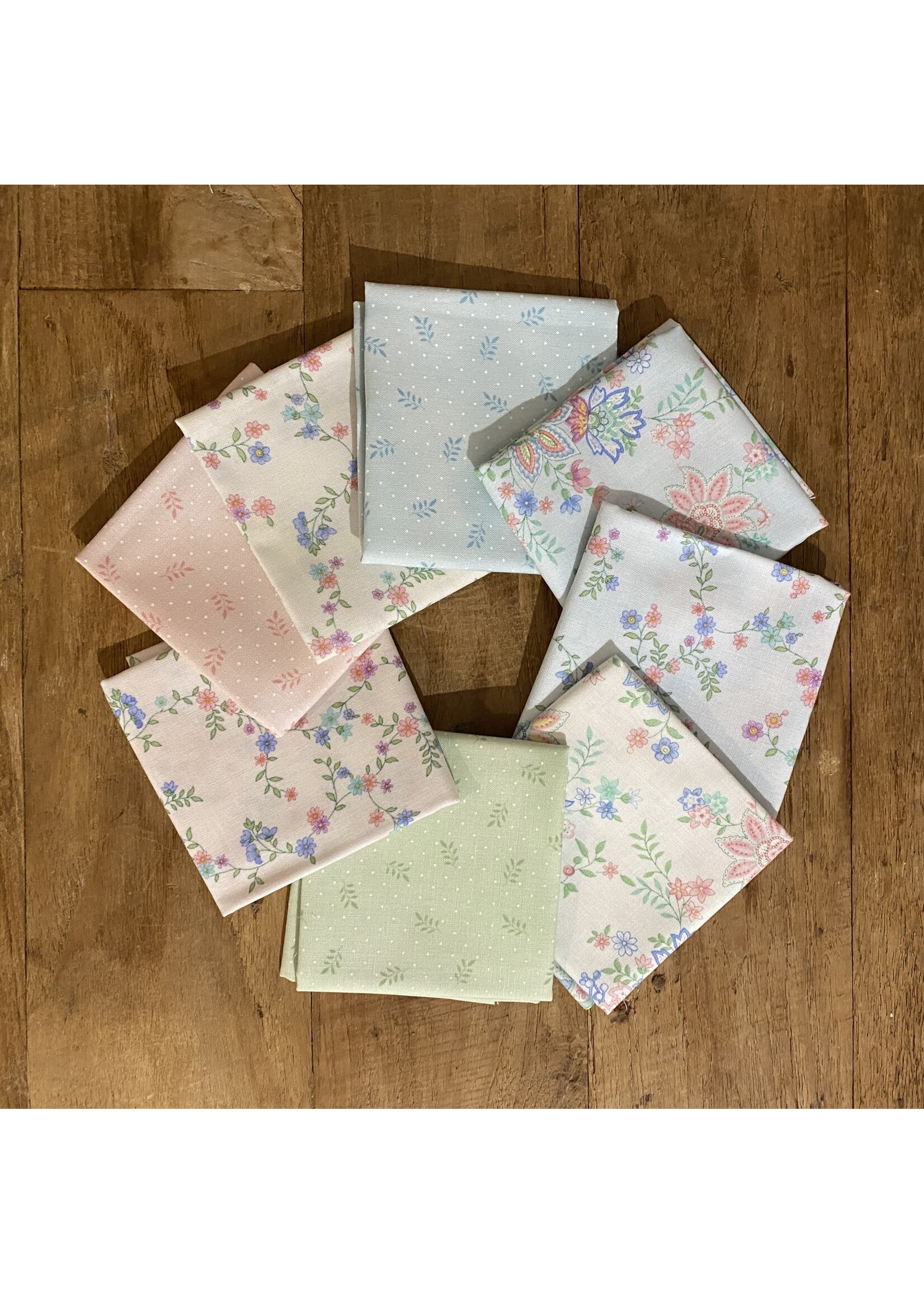 Henry Glass Fabrics Stofpakket - Dorothy Jean's Flower Garden  -  8 Long Eights