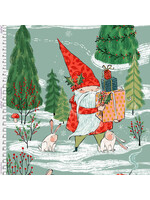 Free Spirit Fabrics Panel 31 - Enchanted Forest - Aqua - 60 cm x 110 cm