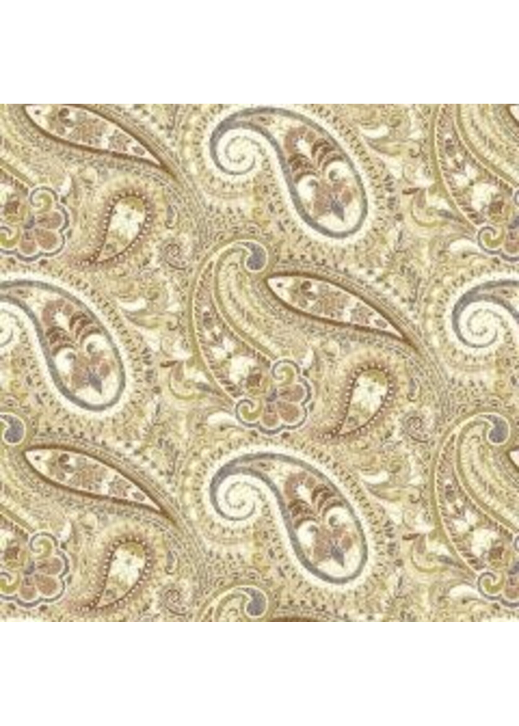 Blank Quilting Shelby - Paisley - Beige - Coupon - 120 cm x 275 cm
