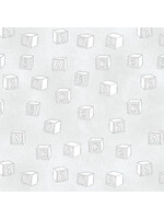 Benartex Studio Simply Blessed - Baby Blocks - Light Grey - 6408