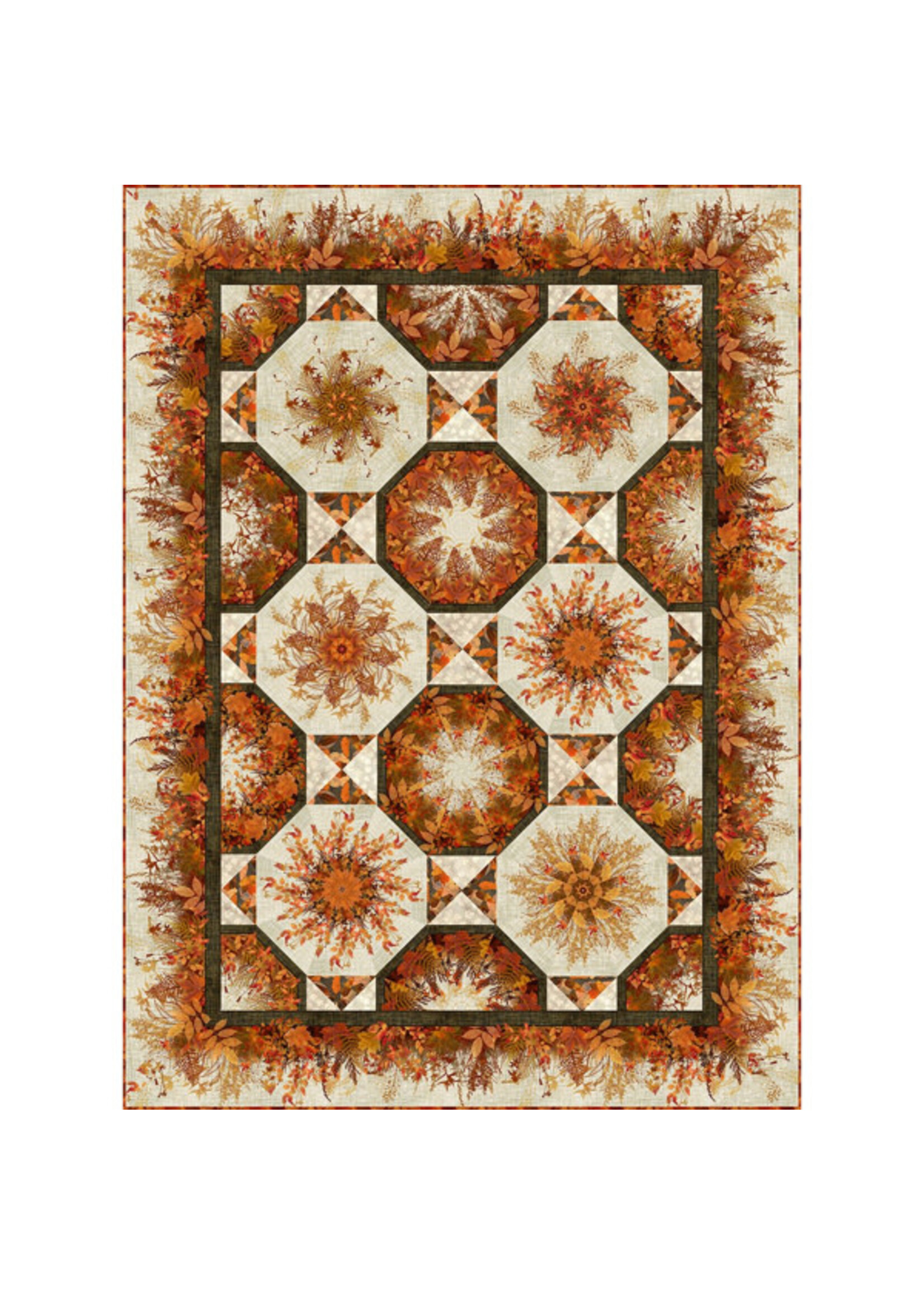 In The Beginning Patroon - Reflections of Autumn II - Kaleidoscope Quilt