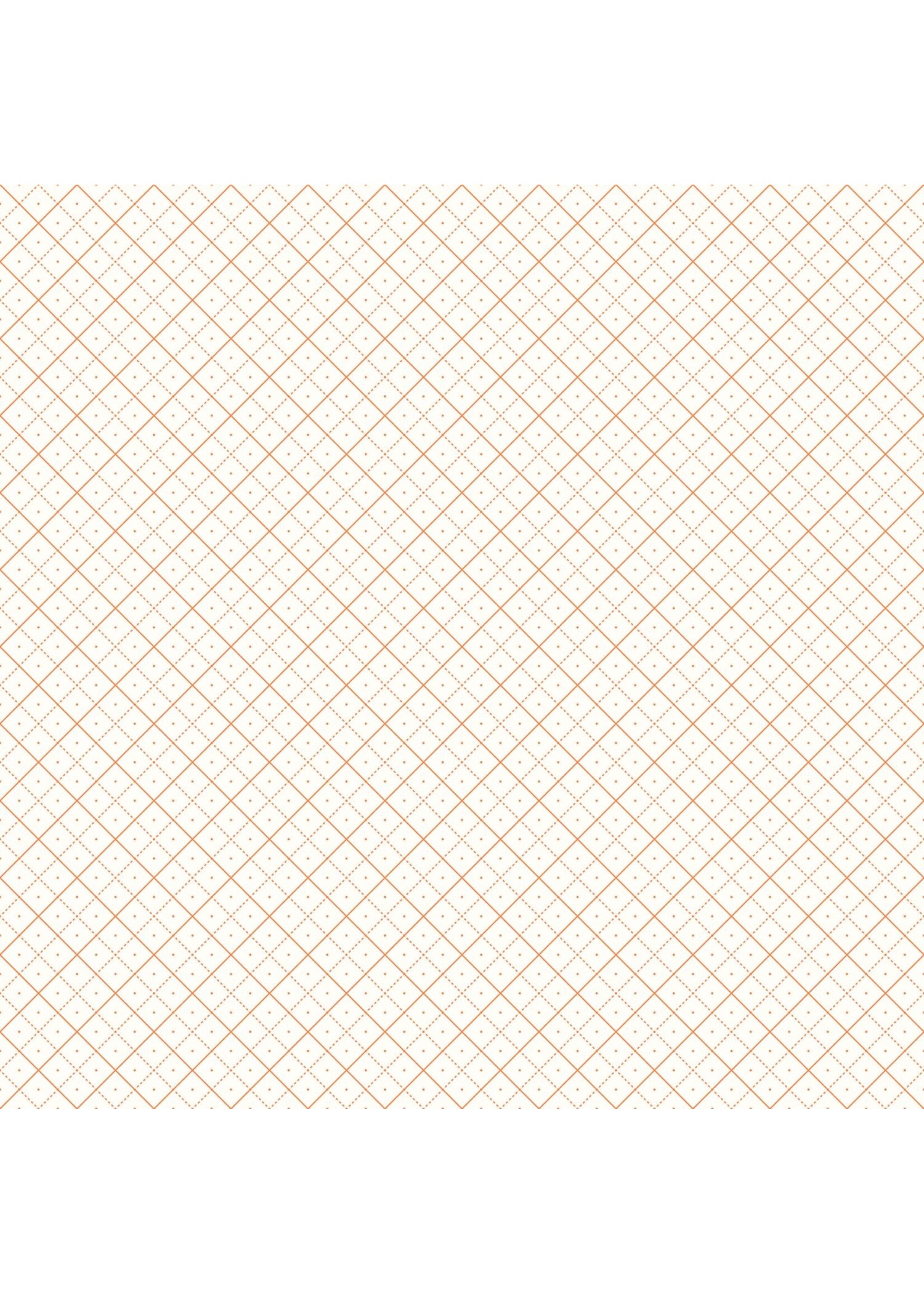 Riley Blake Designs Lori Holt - Bee Backgrounds - Grid - Orange - C7362