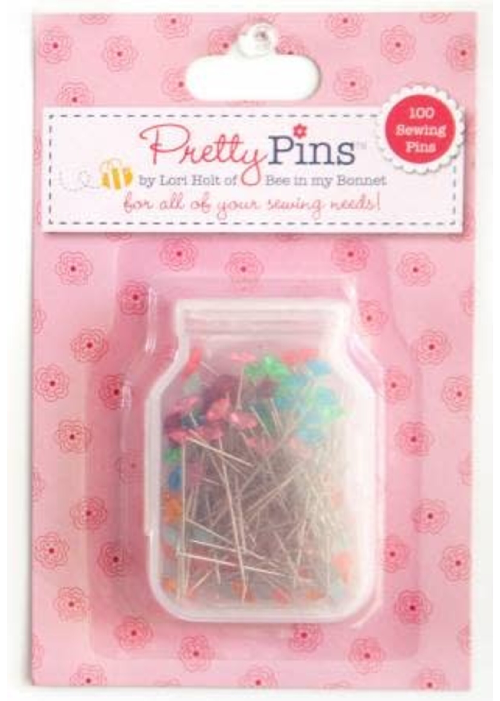 Riley Blake Designs Lori Holt - Pretty Pins - 100 Sewing Pins