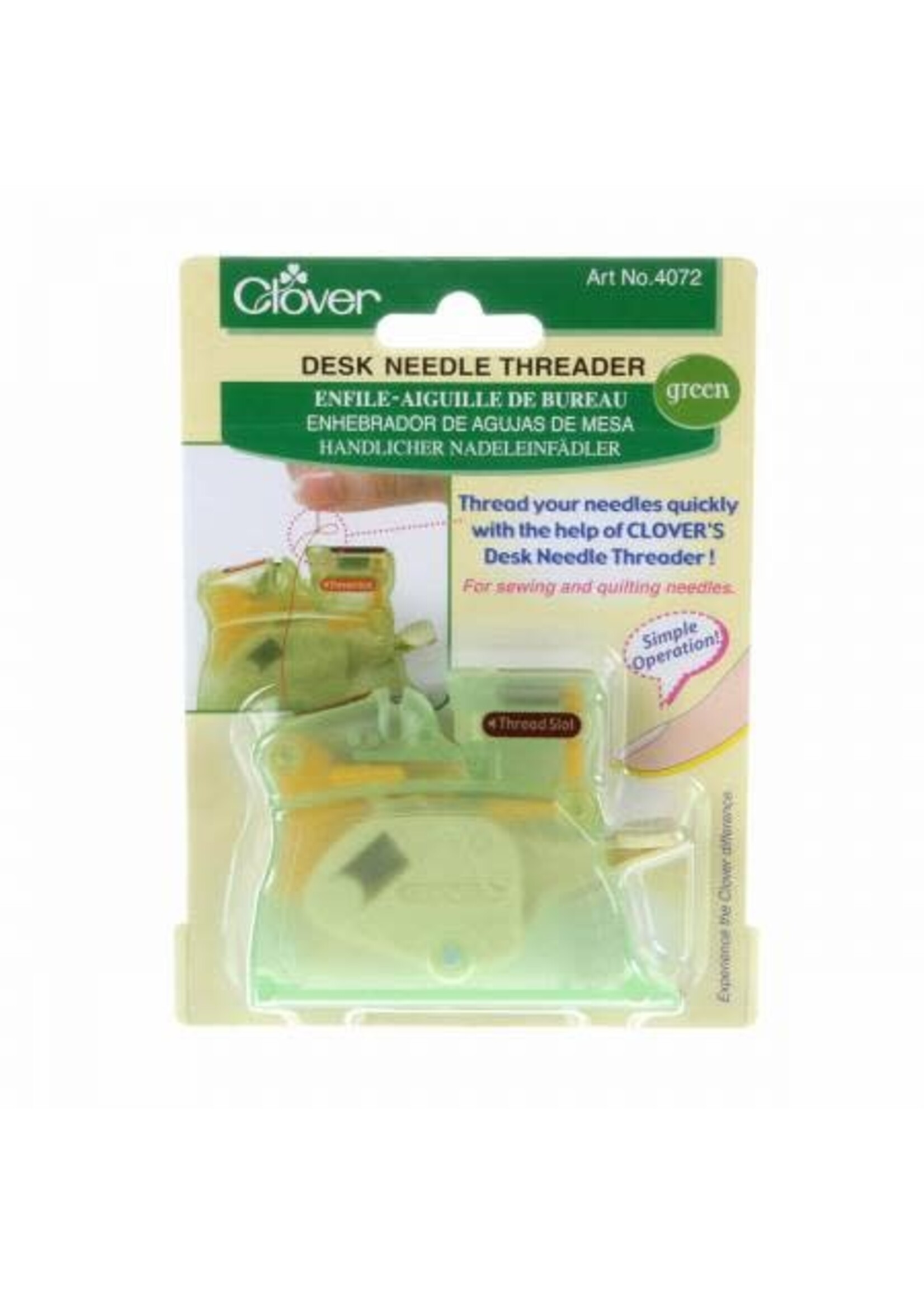 Clover Draaddoorhaler - Desk Needle Threader -Groen - 4072