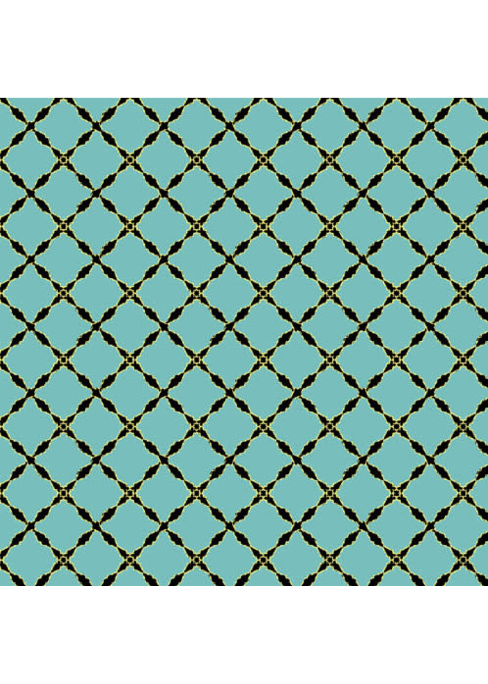 Windham Fabrics Grand Illusion - Lattice - Turquoise