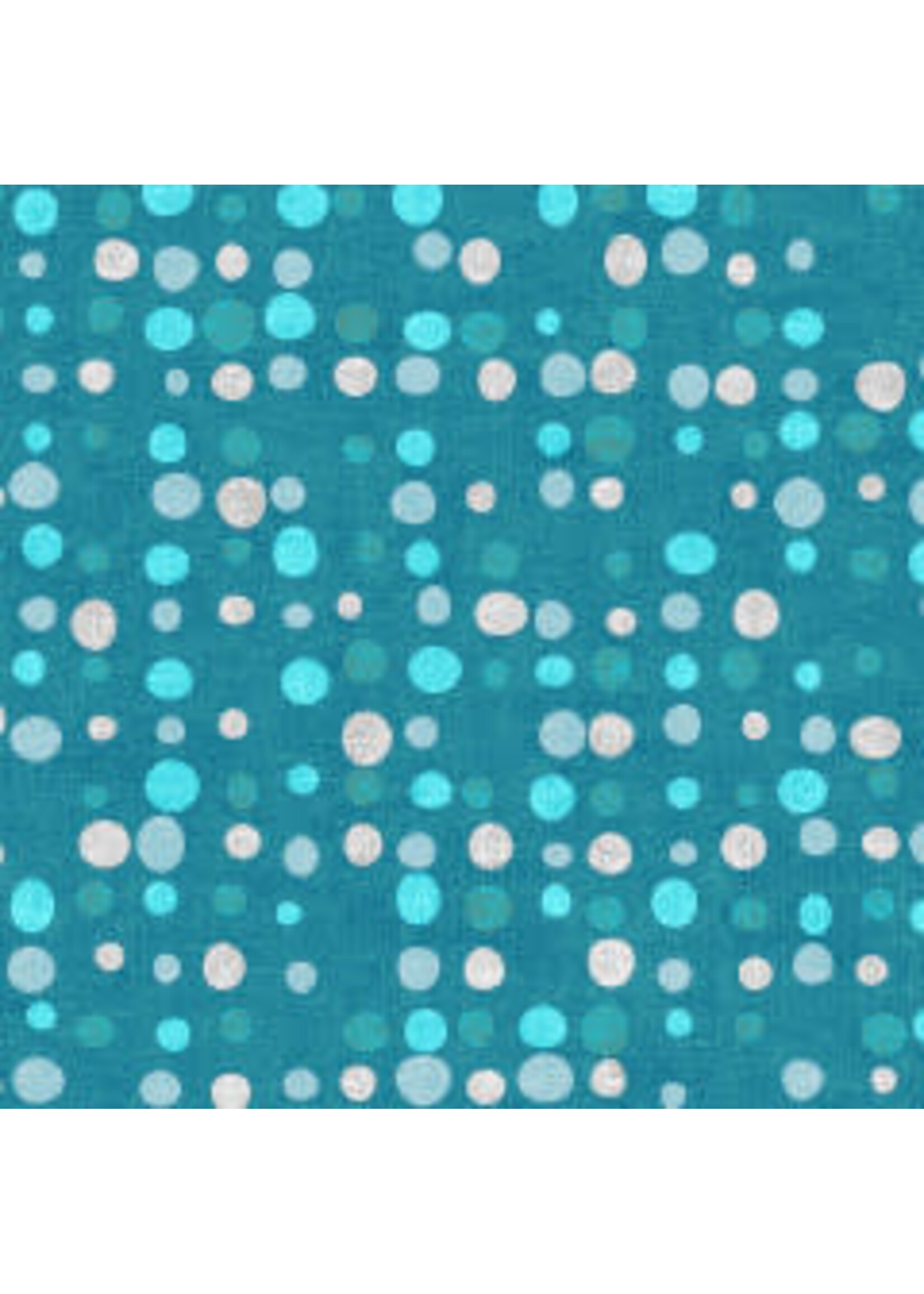Stof Fabrics Vilma - Dots - Blauw op Blauw - Coupon - 100 cm x 110 cm