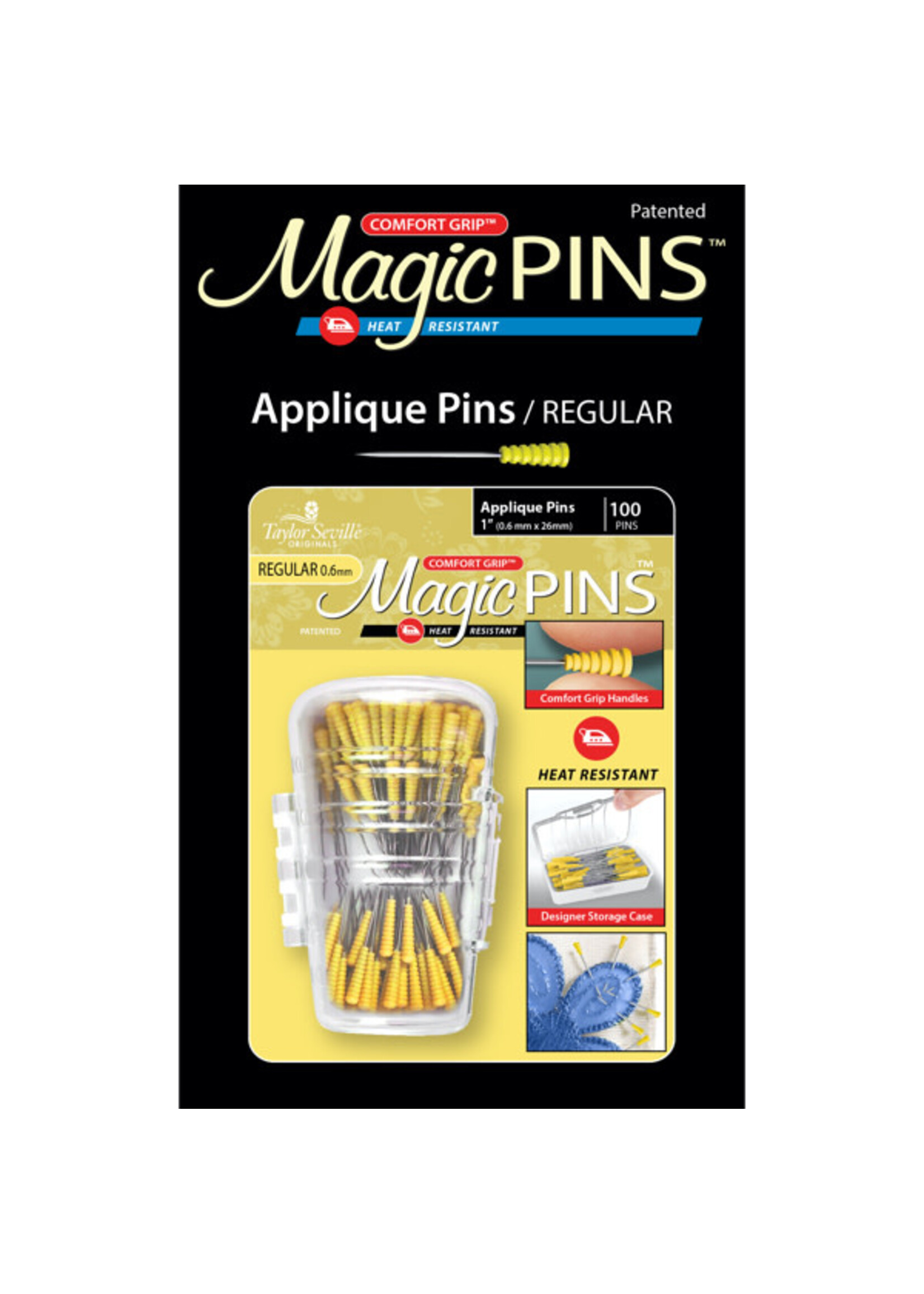 Taylor Seville Magic Pins - Applique - Regular - 0,6 mm x 26 mm - 50 stuks geel