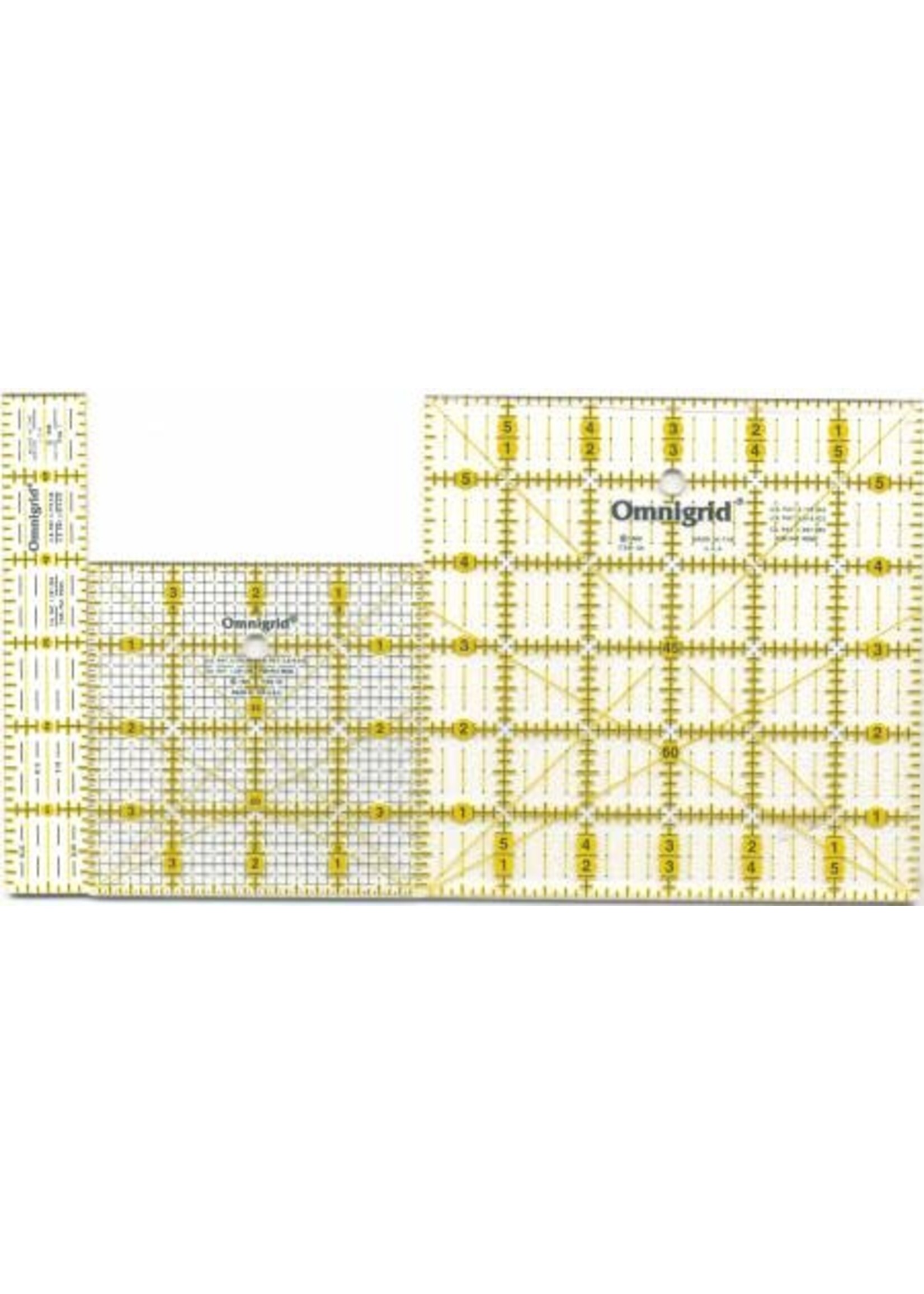 Omnigrid Liniaal - Set van 3 - 4 inch Square - 6 inch  Square - 1 inch x 6 inch