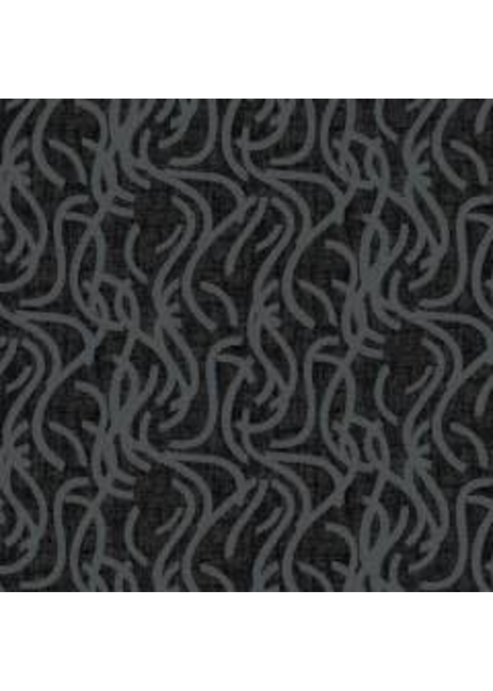 Studio E Fabrics Noodle Doodle - Charcoal - Coupon - 120 cm x 275 cm