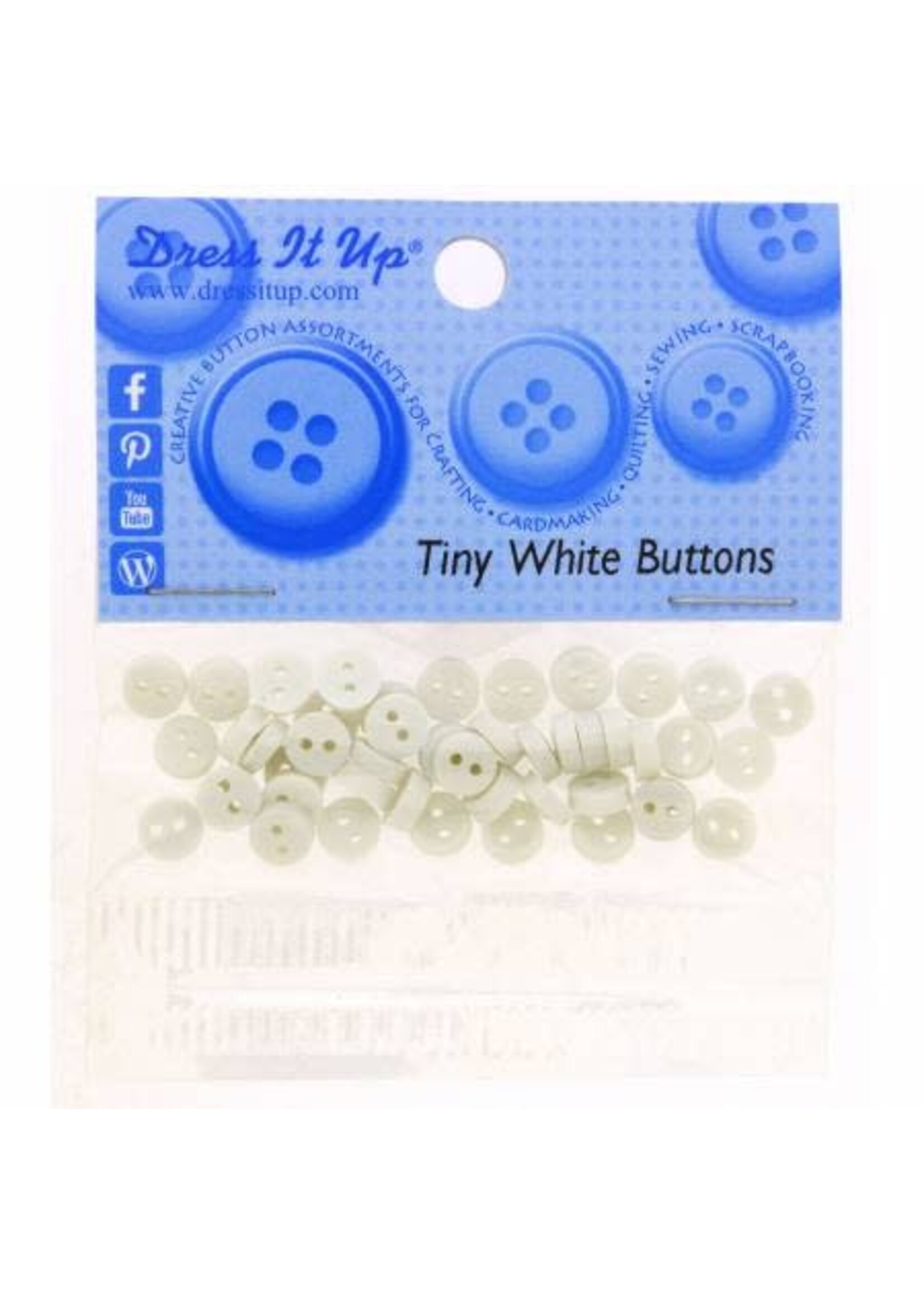 Dress it up Knopen - Tiny - White - 35 stuks