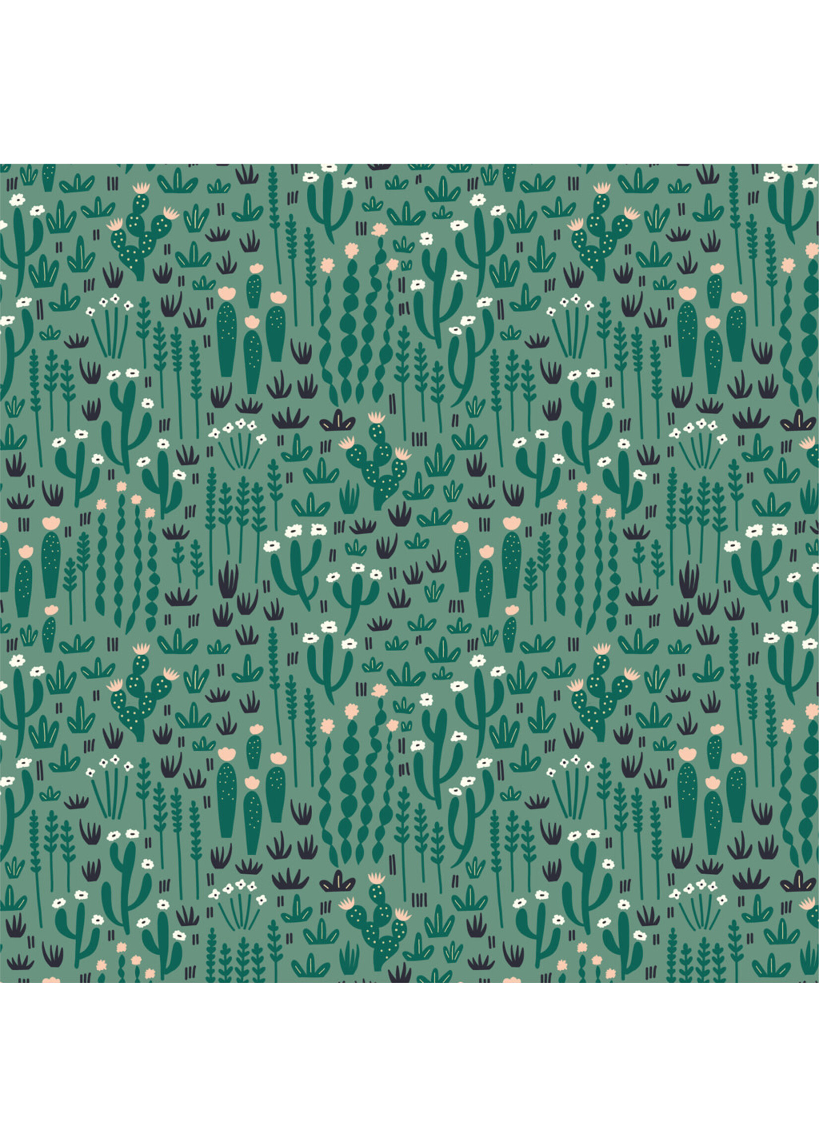 Cloud 9 Fabrics Far Away Places - Cactussen - Green