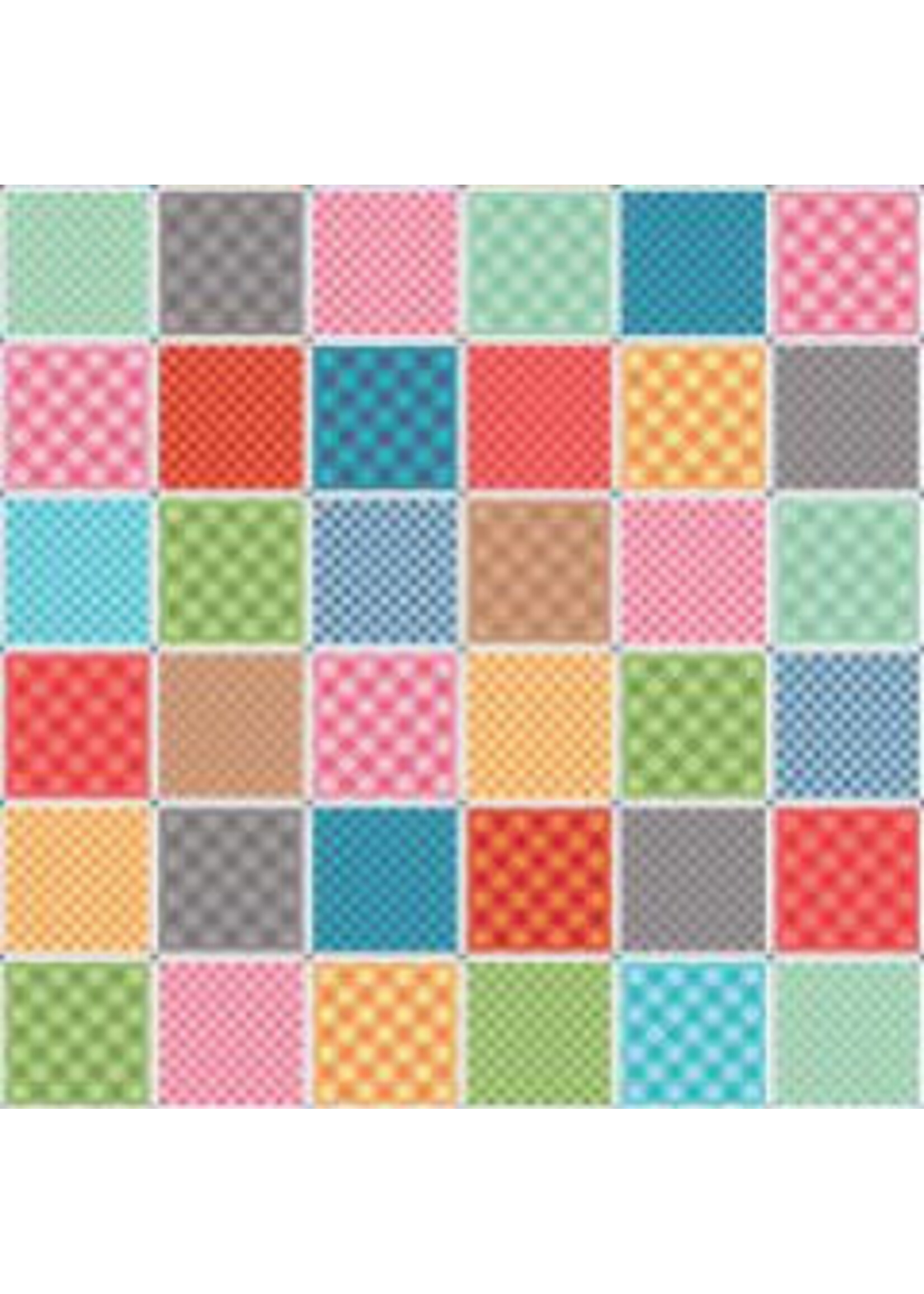 Riley Blake Designs Lori Holt - Basics Busy Patchwork - Multi - 6392