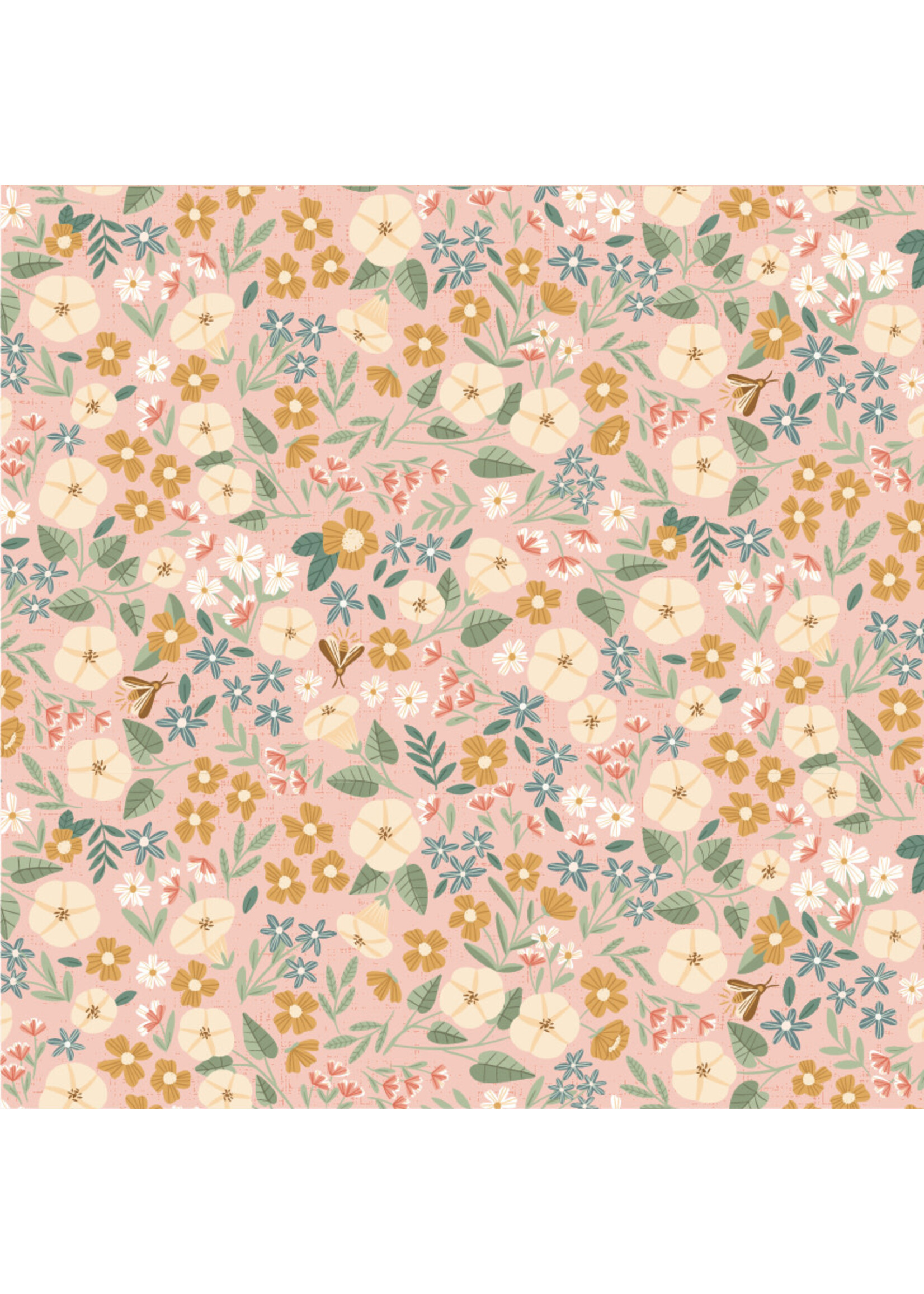 Poppie Cotton Poppie Cotton - Moonbeam Dreams - Moon Garden - Blush - 23868