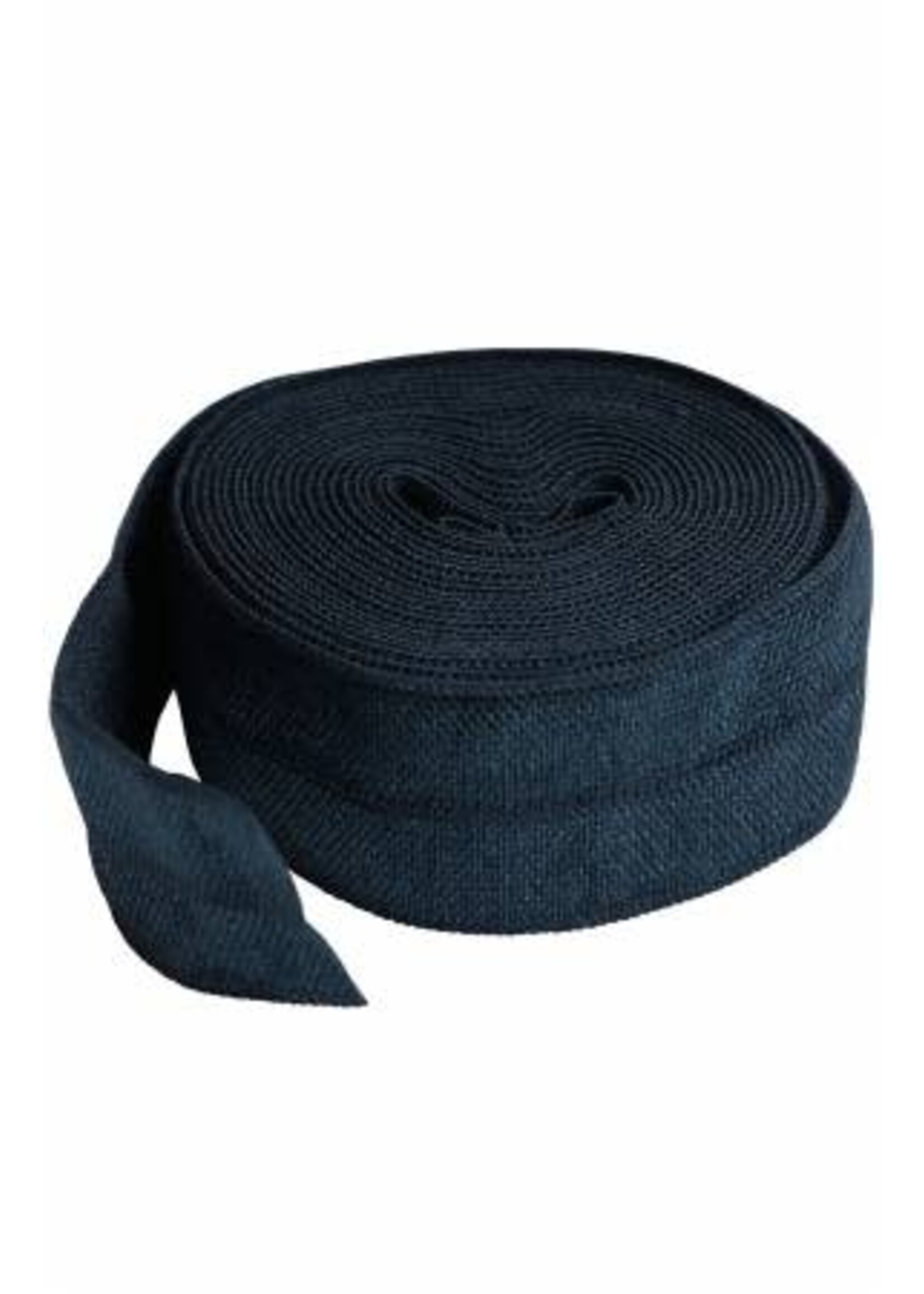 By Annie Biaisband/Fold over Elastic - 3/4 inch x 2 yard - Navy