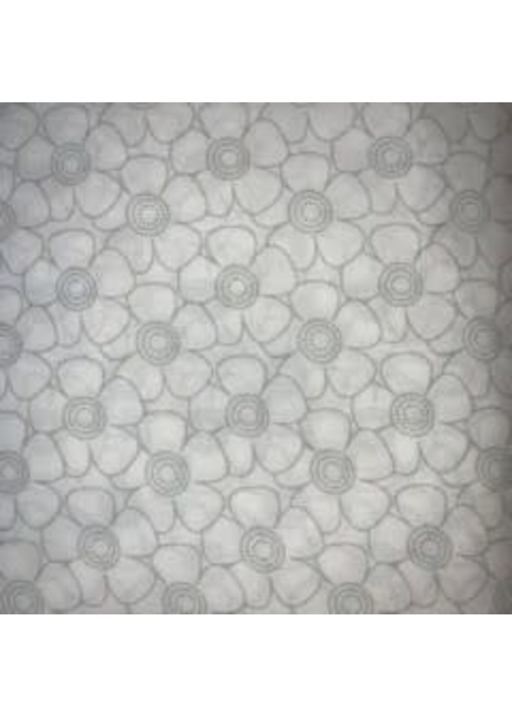 Quiltback - Daisy - White/Grey - Coupon - 170 cm x 275 cm