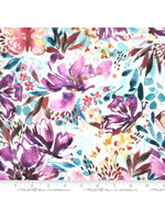 Moda Fabrics Sunshine Soul - Hidden Sanctuary Floral - Sunset - Coupon - 90 cm x 110 cm