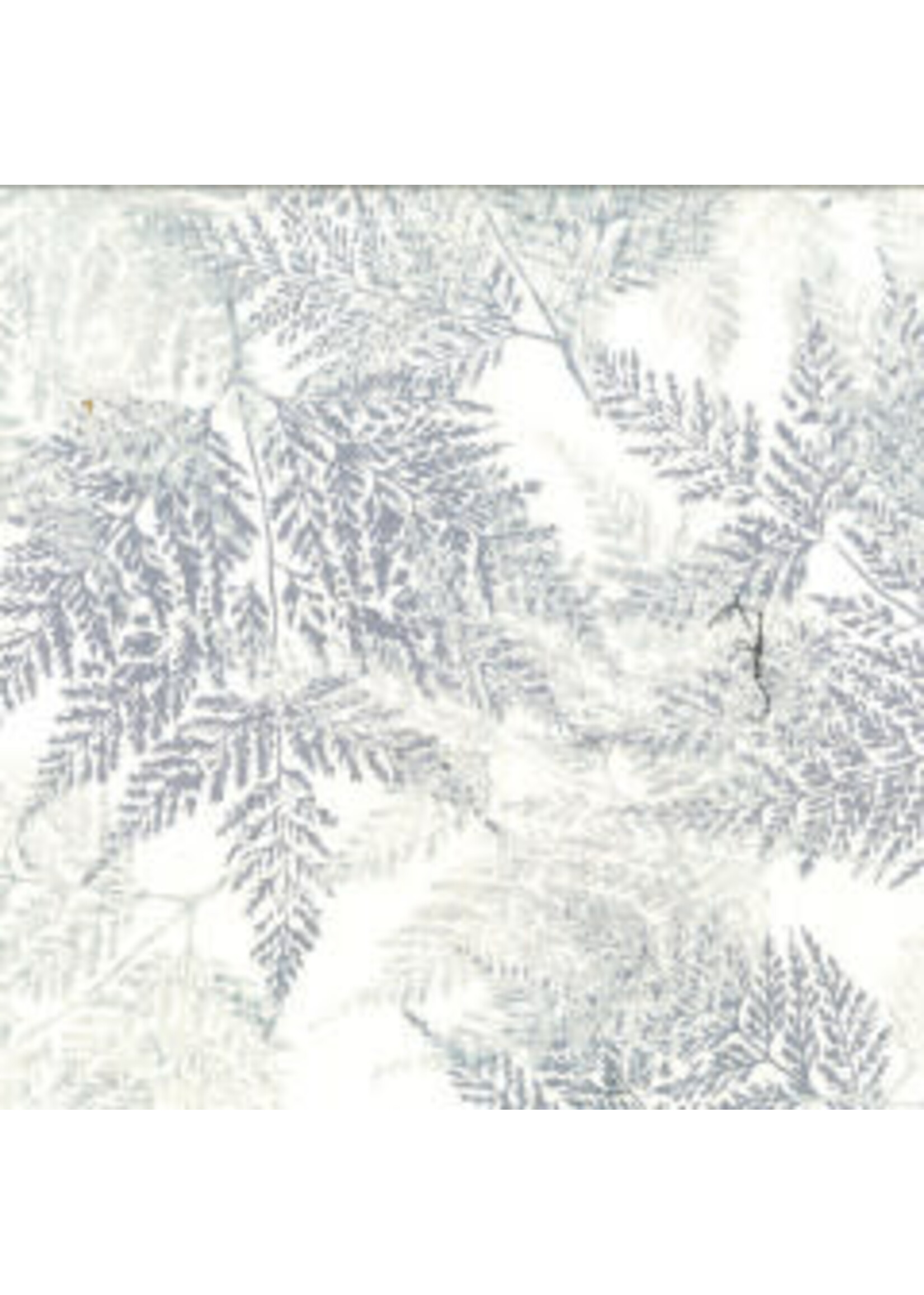 Hoffman Fabrics Bali Batik Skeleton Leaves - White Wash - Coupon - 100 cm x 110 cm