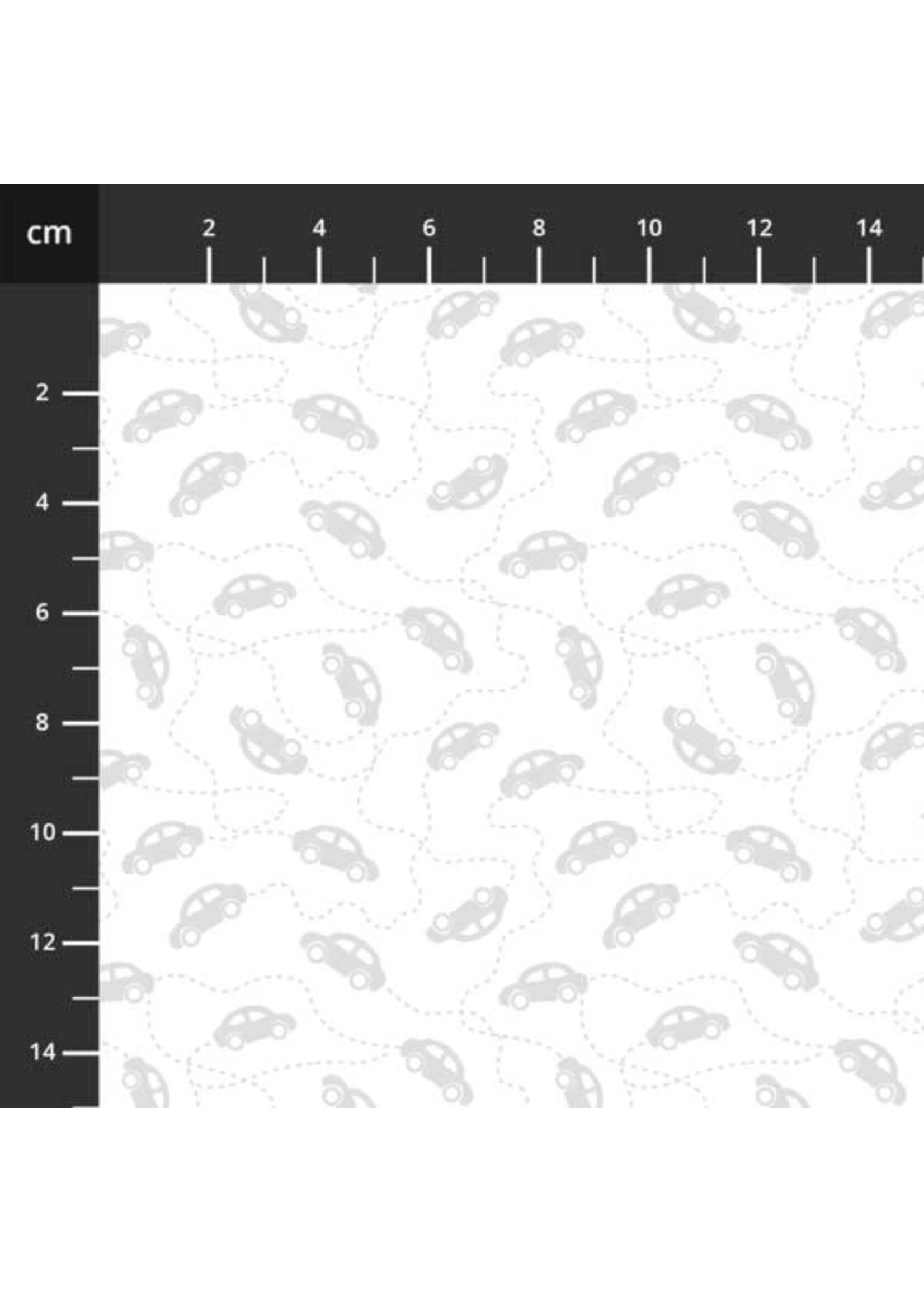 Stof Fabrics Morning Mist VI - Cars - White - 4802-562