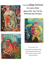 Laura Heine Patroon Collage - 3 Teeny Tiny Patterns - Turtle Mermaid Octopus