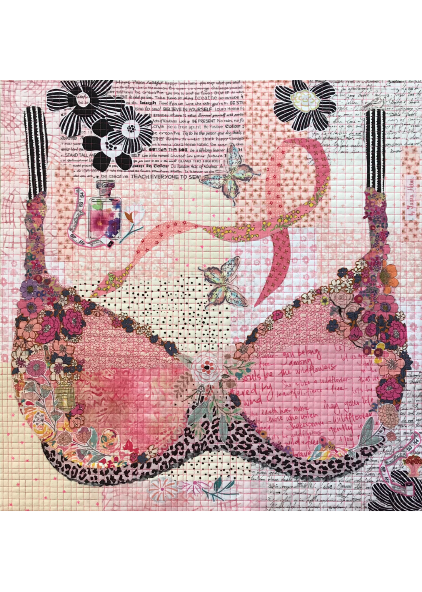 Laura Heine Patroon Collage - Pretty in Pink