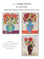 Laura Heine Patroon Collage - 3 Teeny Tiny Patterns - Bouquet, Mosaic, Statement Vases