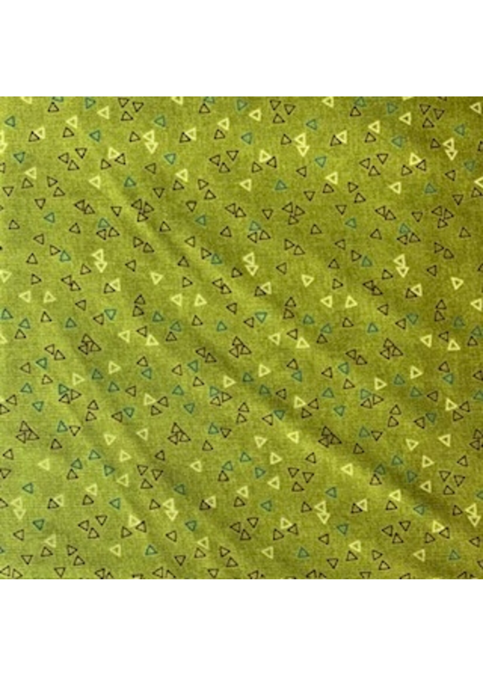 Stof Fabrics Hannah Basic - Triangles - Green