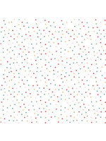 Poppie Cotton Country Confetti - Marshmallow - New White - Coupon - 85 cm x 110 cm