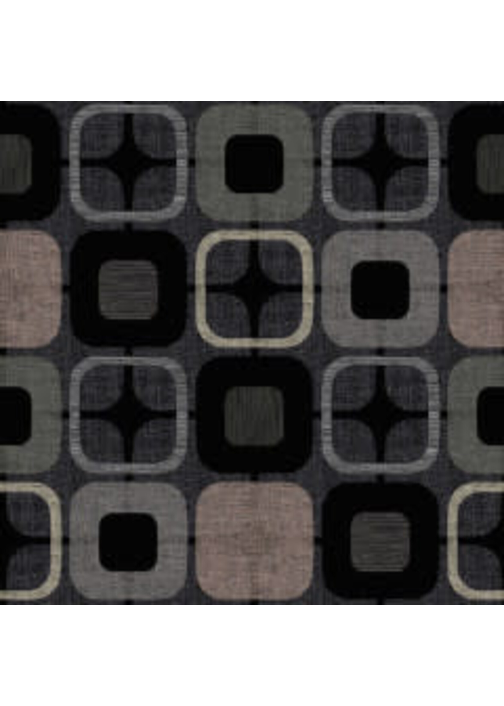 Blank Quilting Geo Square - Black - Coupon - 125 cm x 275 cm