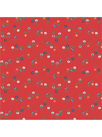 Windham Fabrics Clover & Dot - Posies - Red - 538657