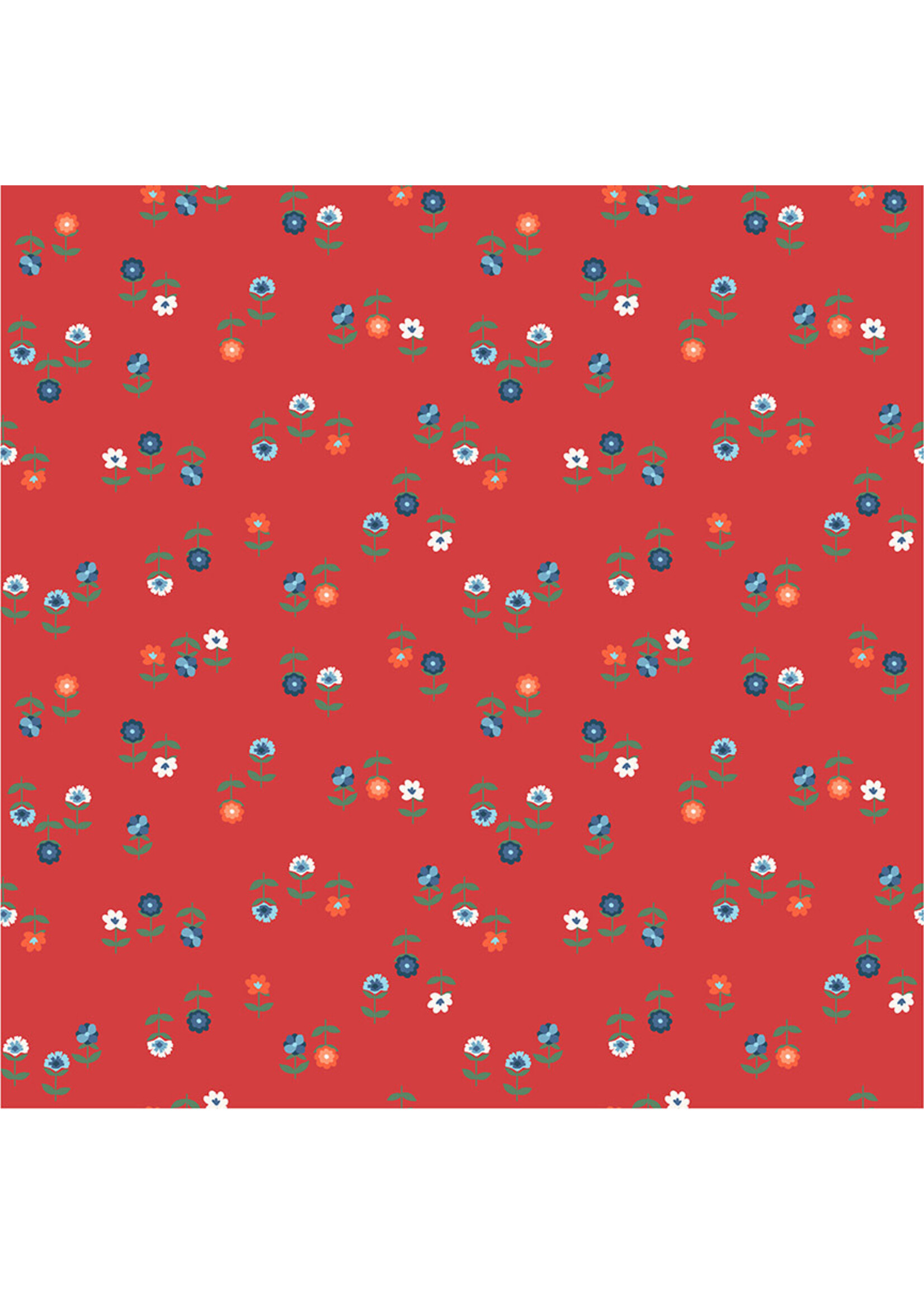 Windham Fabrics Clover & Dot - Posies - Red - 538657