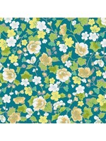 Marcus Fabrics Green House Garden - Dark Blue - R150278D