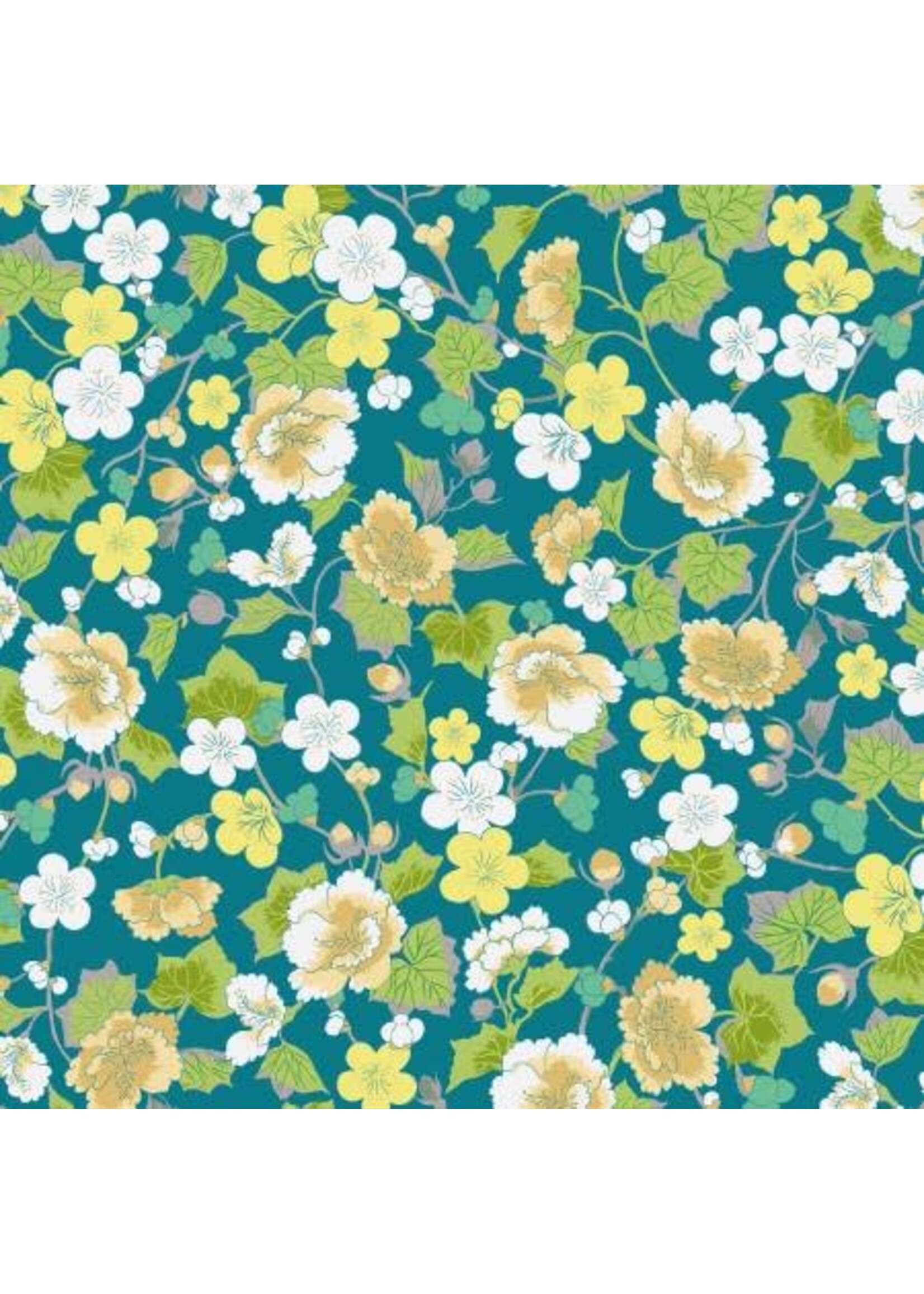 Marcus Fabrics Green House Garden - Dark Blue - R150278D